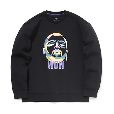 Li-Ning Way of Wade Printed Crewneck Loose Sweatshirt Black Mens AWDQA89-1