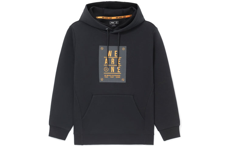 Li-Ning Way of Wade Printed Hoodie Black Menswear Long Sleeve Pullover AWDS193-1