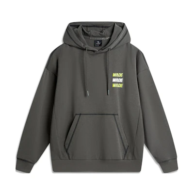 Li-Ning Way of Wade Printed Hoodie Obsidian Gray - Long Sleeve AWDU271-8