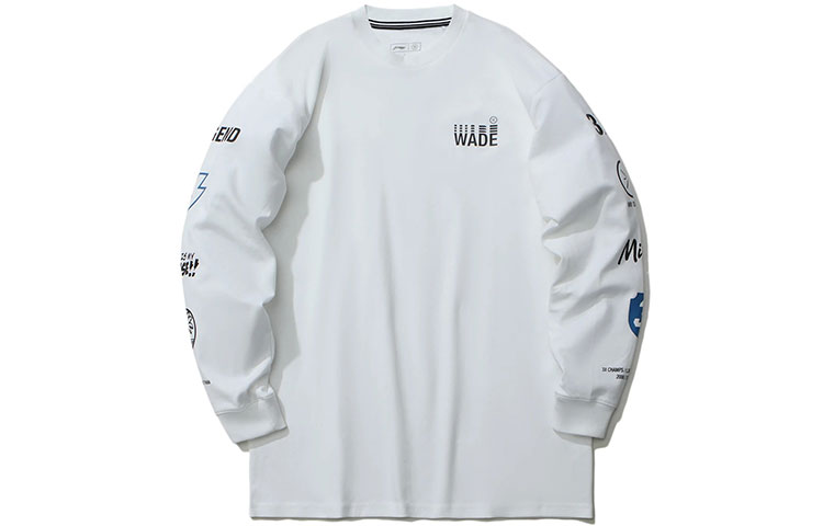 Li-Ning Way of Wade Printed Pullover Hoodie - Standard White AHSR497-3