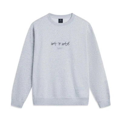 Li-Ning Way of Wade Pullover Sweatshirt Winter Sportswear - Gray AWDT941-3