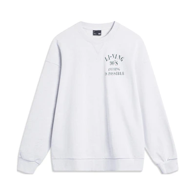 Li-Ning Weekend Youth Letter Print Crewneck Sweatshirt Unisex AWDU797-6