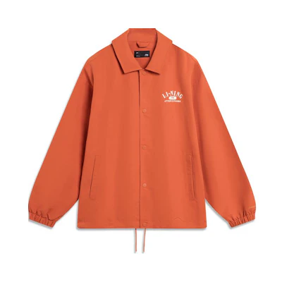 Li-Ning Weekend Youth Orange Water-Resistant Windbreaker Jacket Unisex AJDU239-5
