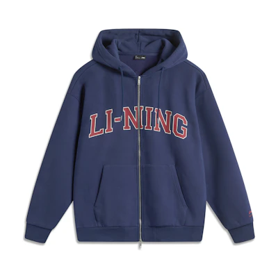 Li-Ning Weekend Youth Retro Navy Blue Infrared Warm Unisex Cardigan Jacket AWDUA11-5
