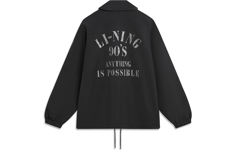 Li-Ning Weekend Youth Series Water-Resistant Windbreaker Jacket Black Unisex AJDU239-2