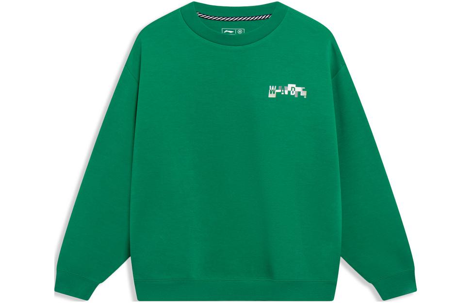 Li-Ning Wei Wade Series Oversized Graphic Sweatshirt Cold Pine Green AWDT189-3