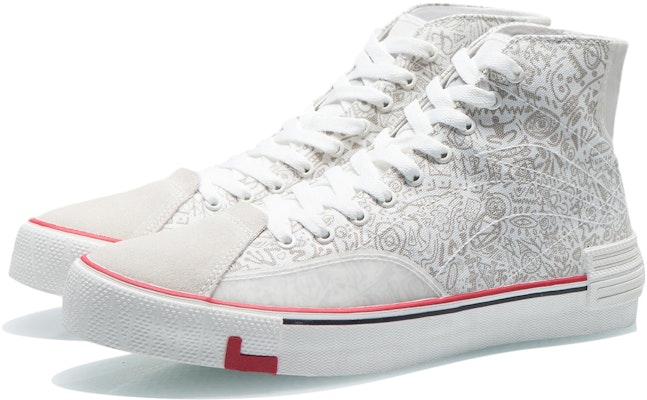 Li-Ning Weiwu Canvas Hi Shoes 'White Silver' AECR011-1 Lookbook Li-Ning Weiwu Canvas Hi Shoes 'White Silver' AECR011-1