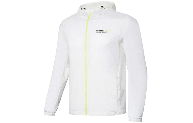 Li-Ning White 3D-Cut Sport Hoodie Jacket AFDR091-4