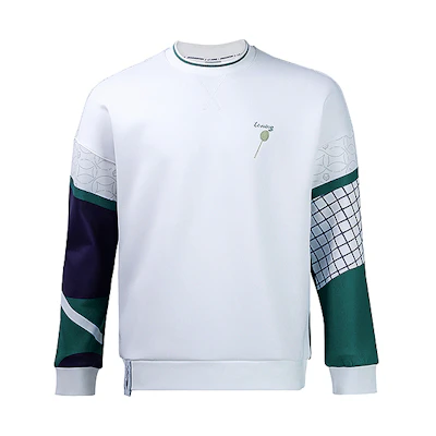 Li-Ning White Crewneck Sweatshirt - High Elasticity Badminton Series AWDR153-1