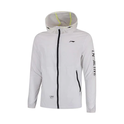 Li-Ning White Hoodie Jacket with Logo Print AFDQ339-1