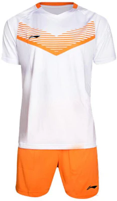 Li-Ning Baju dan Seluar Pendek Bola Sepak Logo Putih Oren. AATL099-4 Buy Li-Ning Baju dan Seluar Pendek Bola Sepak Logo Putih Oren. AATL099-4