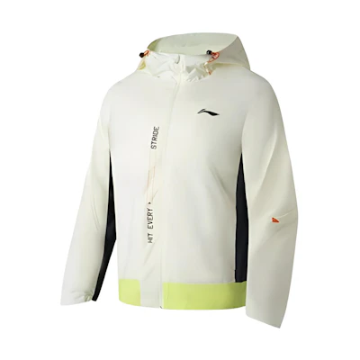 Li-Ning White Running Series Zip Hoodie with Letter Logo Design AFDT047-5