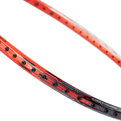 Li-Ning Wind Blade 900B Raket Badminton Karbon Penuh - Ringan, Tahan Lama, Merah/Kelabu AYPT383-3 11