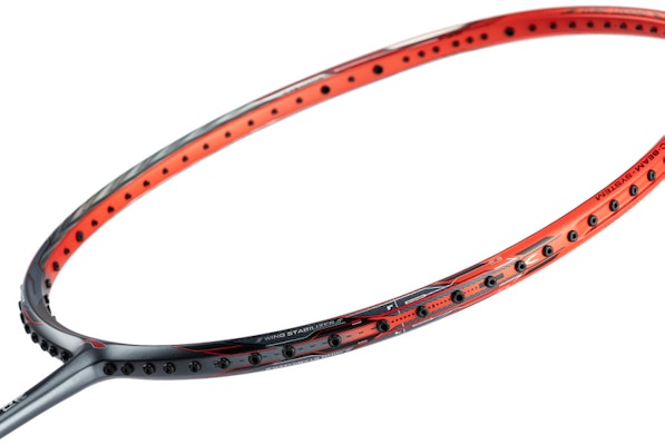 Li-Ning Wind Blade 900B Raket Badminton Karbon Penuh - Ringan, Tahan Lama, Merah/Kelabu AYPT383-3 13