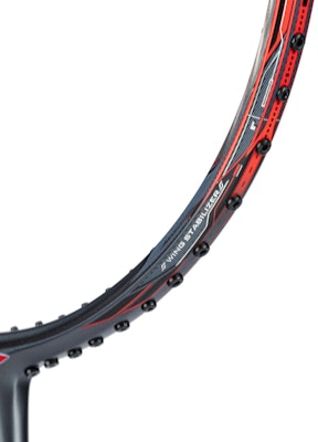 Li-Ning Wind Blade 900B Raket Badminton Karbon Penuh - Ringan, Tahan Lama, Merah/Kelabu AYPT383-3 15