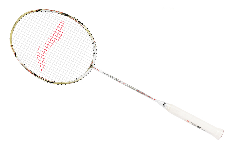 Li-Ning Wind Series Carbon Fiber Badminton Racket 675mm White/Gold Pro Defensive AYPP124-1000