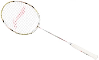 Li-Ning Wind Series Carbon Fiber Badminton Racket 675mm White/Gold Pro Defensive AYPP124-1000 Li-Ning Wind Series Carbon Fiber Badminton Racket 675mm White/Gold Pro Defensive AYPP124-1000