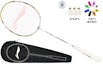 Sizing Li-Ning Wind Series Carbon Fiber Badminton Racket 675mm White/Gold Pro Defensive AYPP124-1000