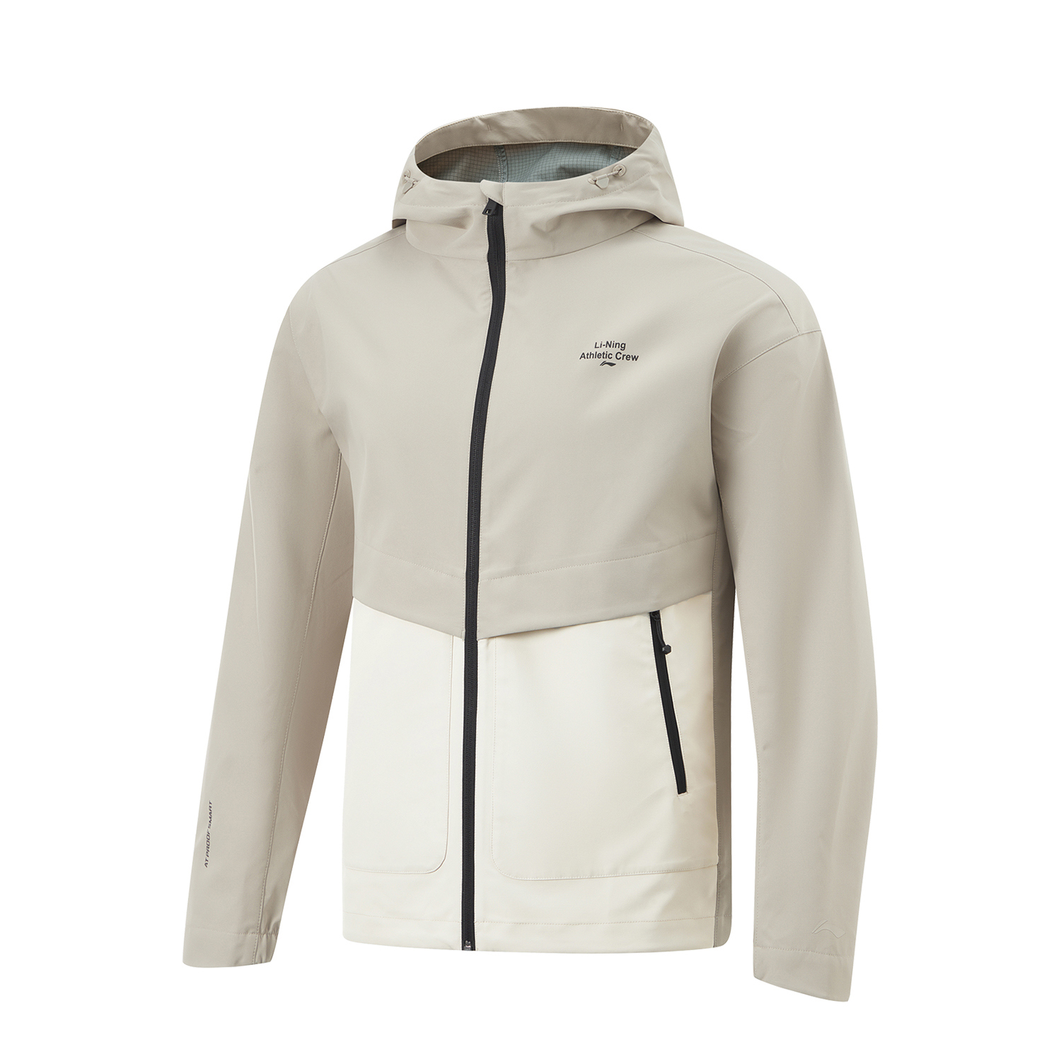 Li-Ning Windproof Hooded Jacket Dusty Gray for Outdoor Fitness & Running AFDU951-2