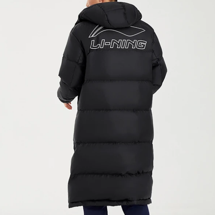 Li-Ning Winter Basketball Logo Print Loose-Fit Hooded Black Down Jacket. AYMR051-1 圖 5