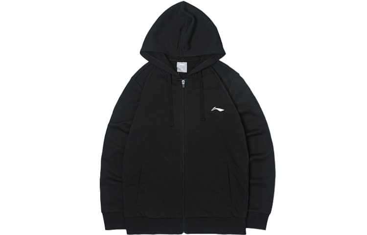 Li-Ning Winter Black Fleece-Lined Hoodie Jacket AWDRH23-1