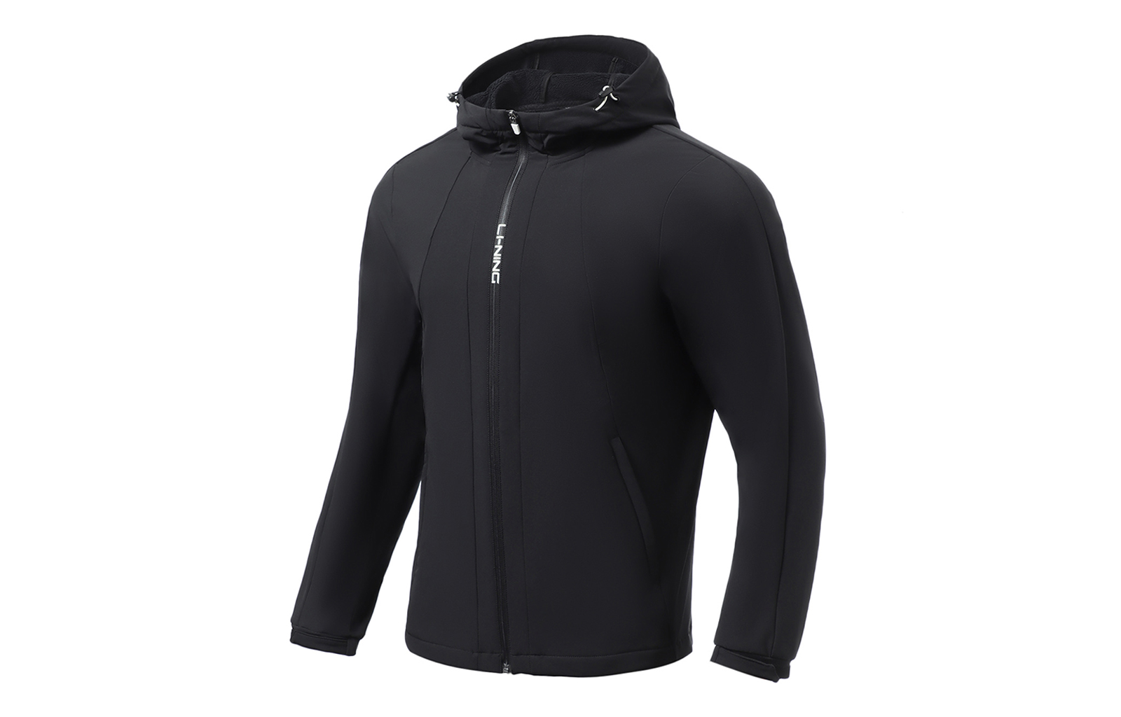 Li-Ning Winter Fleece Athletic Hoodie Jacket Black AFDR515-1