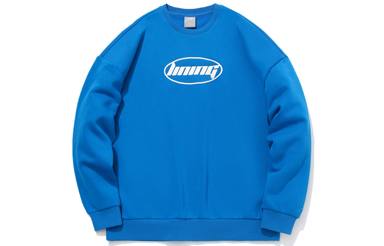 Li-Ning Winter Fleece Pullover Crewneck Sweatshirt Deep Space Blue Unisex AWDQC98-6