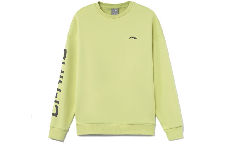 Li-Ning Winter Fleece Pullover Oversized Sweatshirt Green Unisex Training Series AWDRF44-6