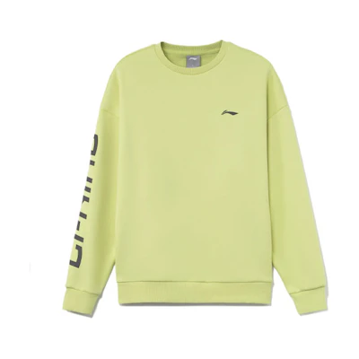 Li-Ning Winter Fleece Pullover Oversized Sweatshirt Green Unisex Training Series AWDRF44-6