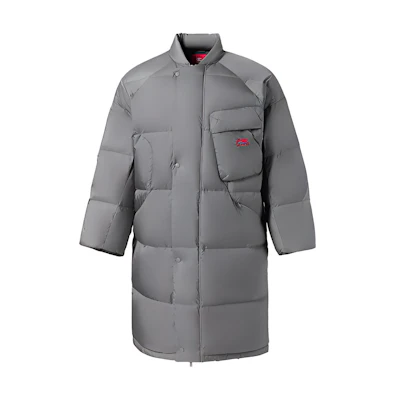 LI-NING Winter Grey Down Jacket Coat - Runway Series Warm Sportswear AYMR067-2