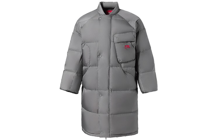 Order LI-NING Winter Grey Down Jacket Coat - Runway Series Warm Sportswear AYMR067-2