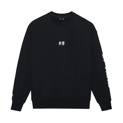 Li-Ning Winter Logo Fleece Crewneck Sweatshirt Unisex Black AWDT605-1