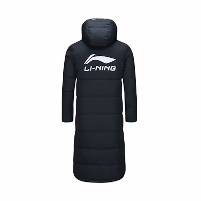 Li-Ning Winter Long Hooded Down Jacket Black - Badminton Series AYMR495-1