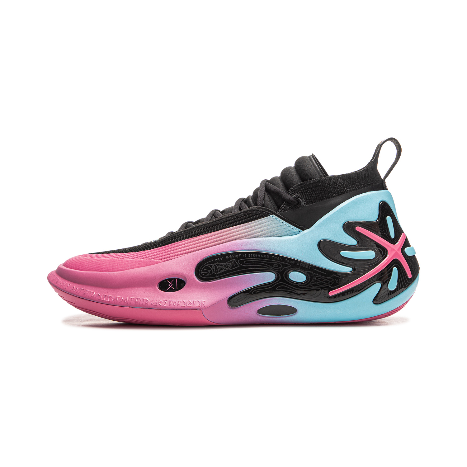 Li-Ning WOW 11 Way of Wade Miami Nights Mid Basketball Shoes Black/Pink ABAU049-33