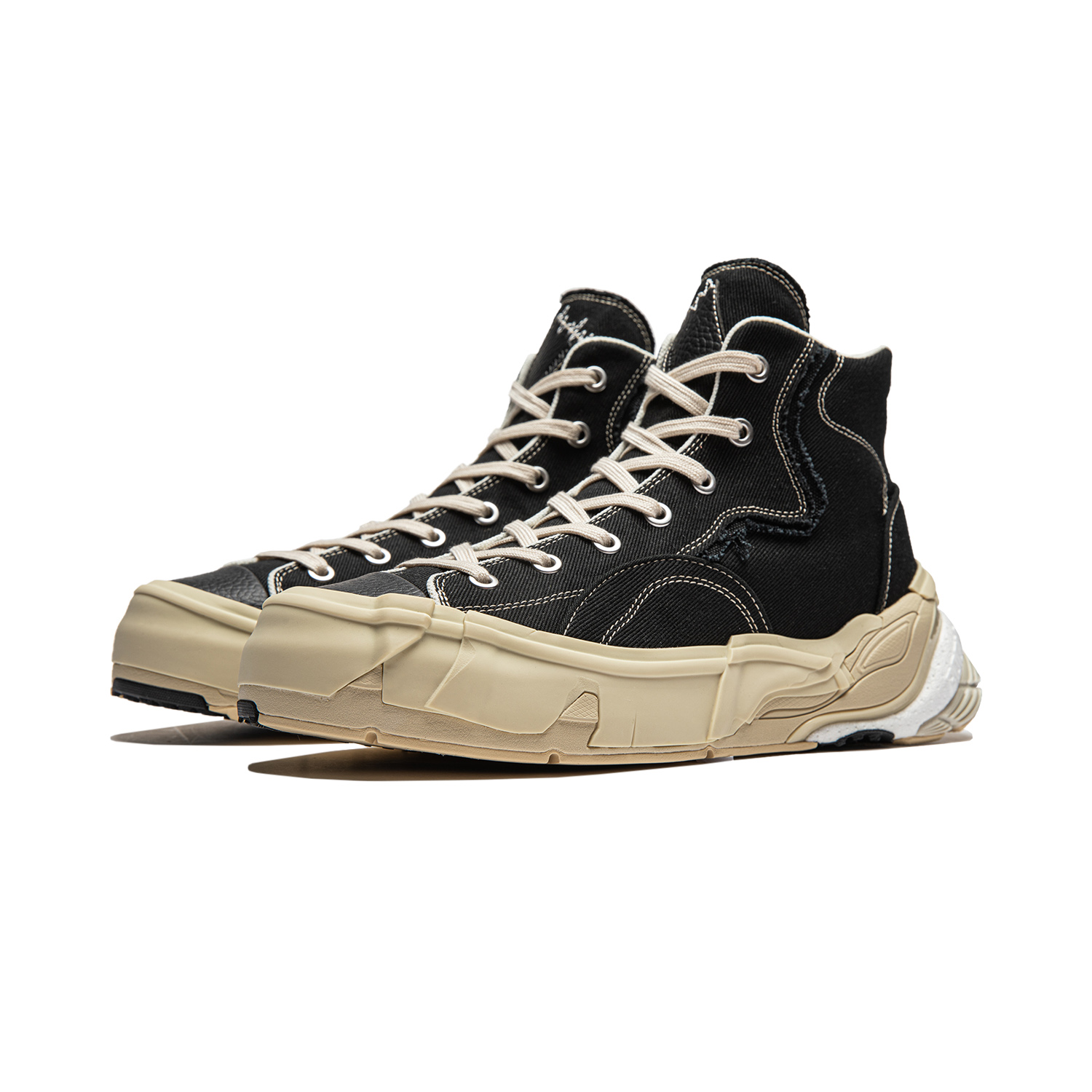 Lookbook Li-Ning Wuji Mid 'Hitam Beige' AZGU009-1