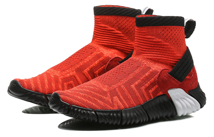 Lookbook Li-Ning WuKong No Boundry Hi 'Black Red' AGLM197-1