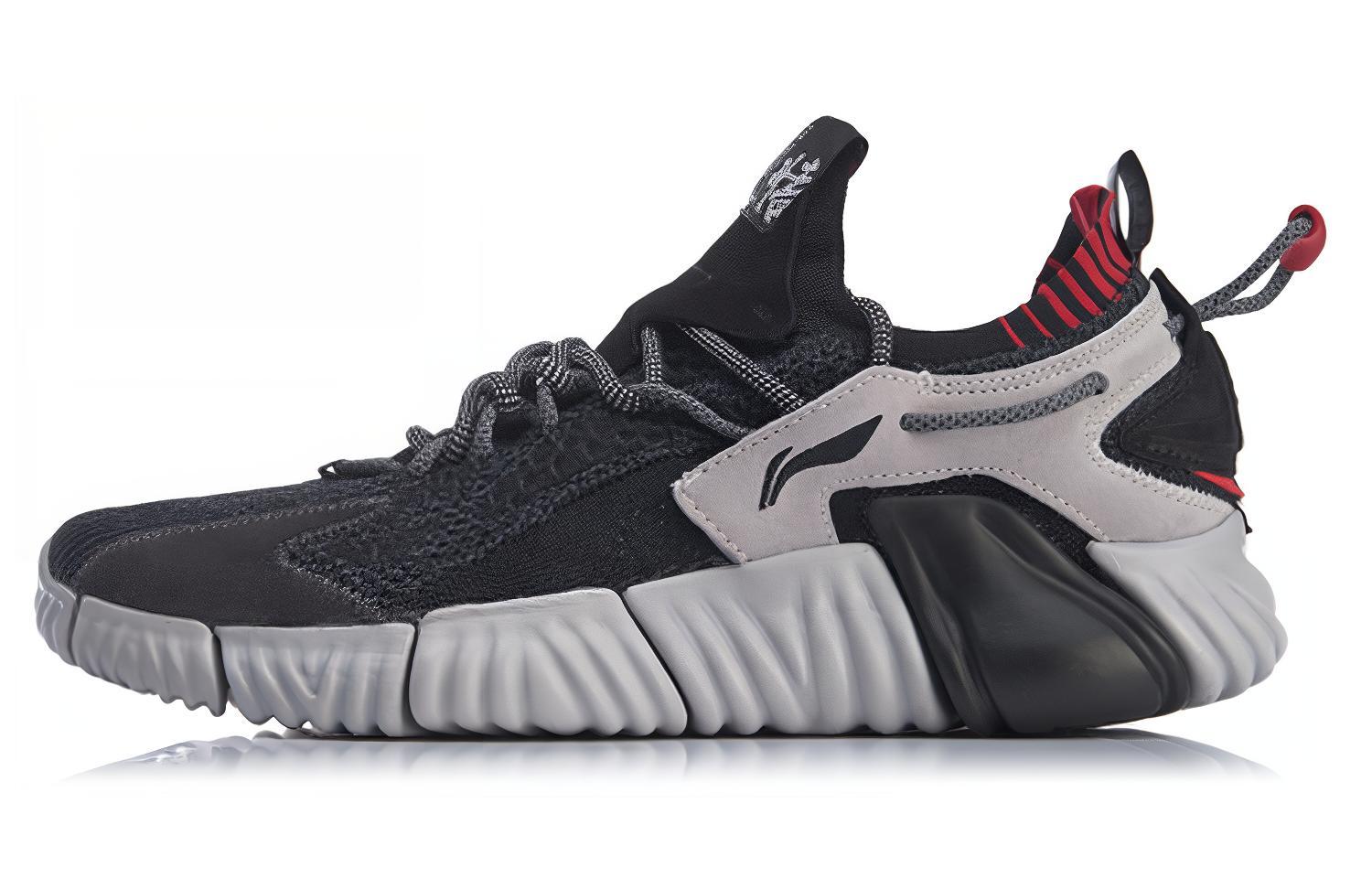 Li-Ning WuKong x 2019 New York Fashion Week 'Grey Black' AGLP111-4