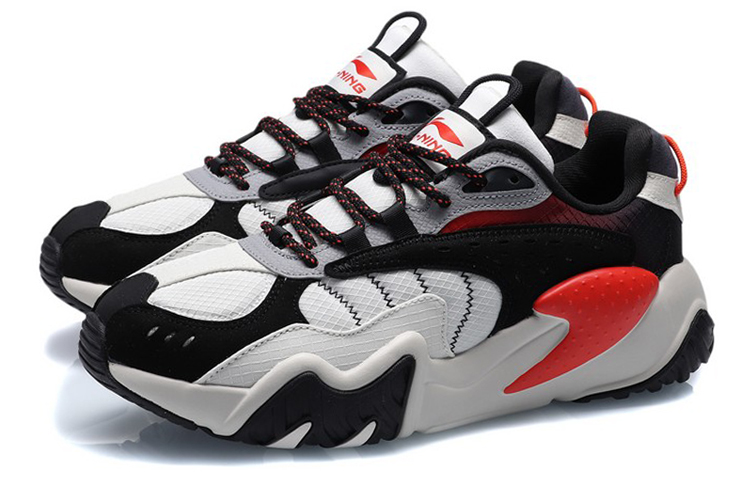 Lookbook 李宁 X-Claw Lite 低帮 '黑白灰' AGLQ107-4