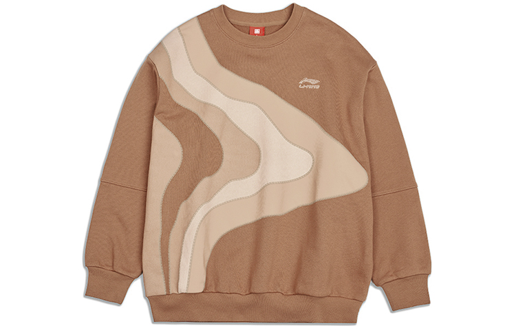 Li-Ning Art of Sport Oversized Amber Brown Pullover Hoodie AWDR165-1