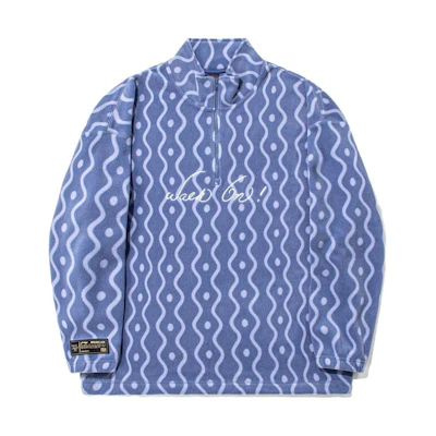 Li-Ning Bruce Lee Collab Fleece Pullover Sweatshirt Unisex Starry Blue Print AWDTC81-1