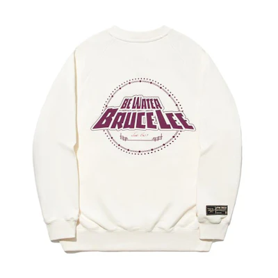 Li-Ning Bruce Lee Kung Fu Graphic Crewneck Sweater Unisex Off-White AWDTC75-3