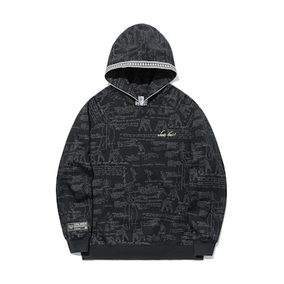 Li-Ning Bruce Lee Kung Fu Hoodie Loose Fit Embroidered Casual Pullover AWDTC77-3