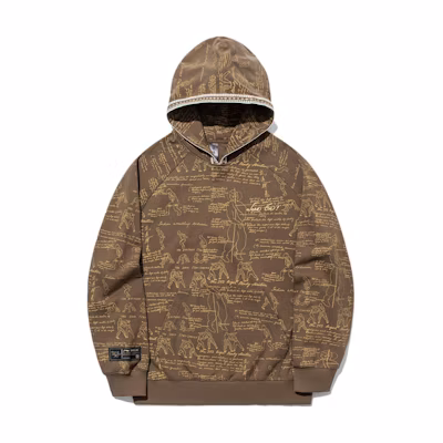 Li-Ning Bruce Lee Kung Fu Series Oversized Hoodie Unisex - Clay Brown AWDTC77-1