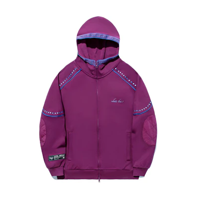 Li-Ning Bruce Lee Letter Print Loose Hoodie Purple Unisex Edition AWDTC79-1