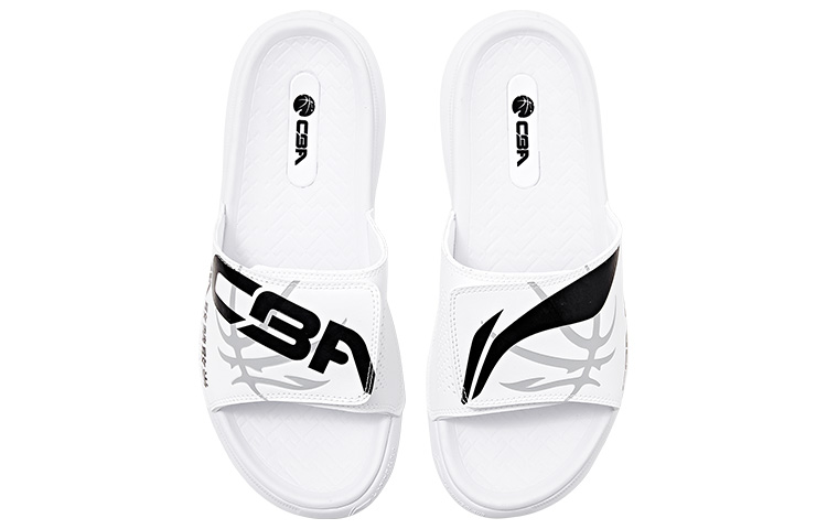 Li-Ning CBA Sport Slides 'White Black' 圖 4