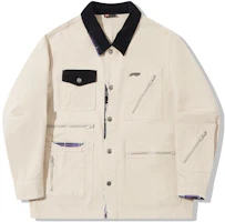 Li-Ning x Collab Color-Block Letter Print Casual Loose Jacket for Men AFDT861-2 Li-Ning x Collab Color-Block Letter Print Casual Loose Jacket for Men AFDT861-2