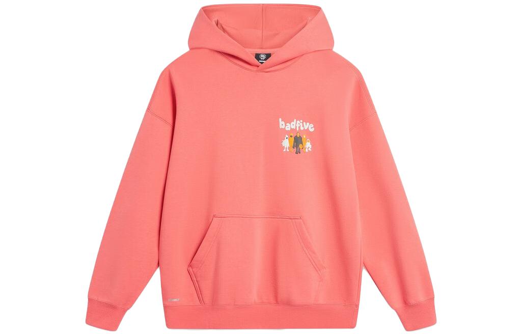 Li-Ning Counterflow Letter Print Pullover Hoodie Red AWDT87-7