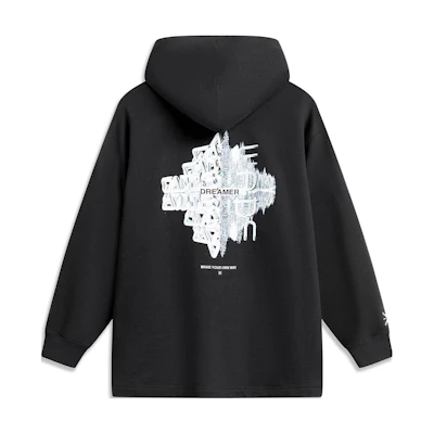 Li-Ning Cyril Artist "Dreamer" Hoodie Black Unisex Collaboration Series AWDTB77-1