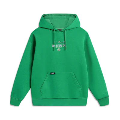 Li-Ning Da Qian World Pullover Hoodie Green Unisex Casual Sportswear AWDTE21-2