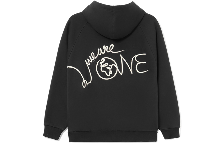 Li-Ning DFT Artist Wade Series Letter Print Fleece Hoodie Unisex Black Winter AWDRE77-1